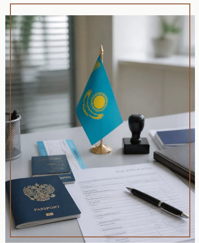 Оформление визы в Казахстан для поездки и работы в Санкте-Петербурге
